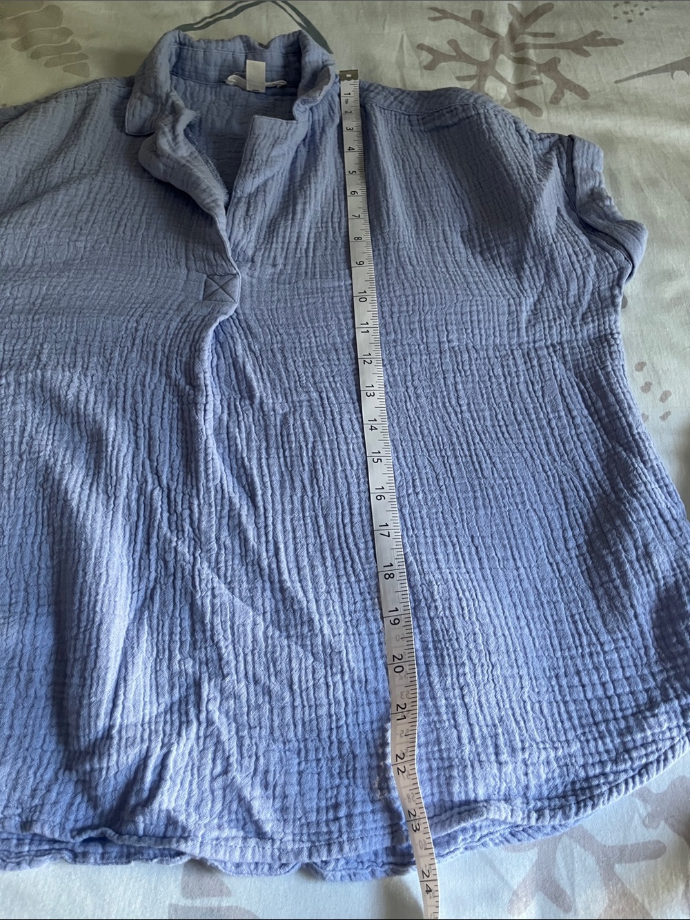 beachlunchlounge Womens light Blue Crinkle Shirt - Picture 6 of 6